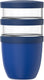 Mepal lunchpot 3-delig ellipse - 500 + 200 + 200 ml - met 2 compartimenten - yoghurtbeker en muesli beker to go - geschikt voor vriezer. magnetron en vaatwasser - vivid blue