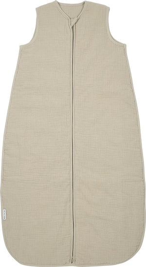 Meyco baby uni baby slaapzak gevoerd - pre-washed hydrofiel - sand - 60cm - 2.0 tog