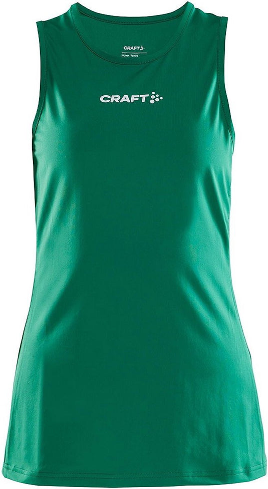 Craft rush slim singlet dames - groen | maat: m