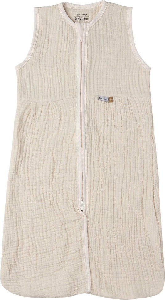 Bébé-jou bebe-jou pure cotton hydrofiele zomer slaapzak sand 90 cm