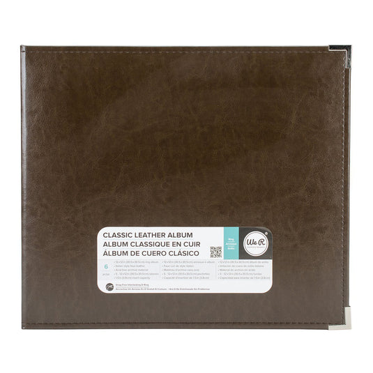 We r makers • classic leather ring album dark chocolate 30,5x30,5cm