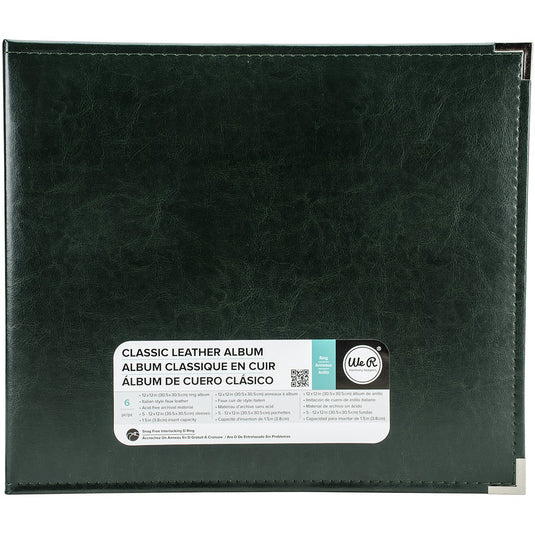 We r makers • classic leather ring album forest green 30,5x30,5cm