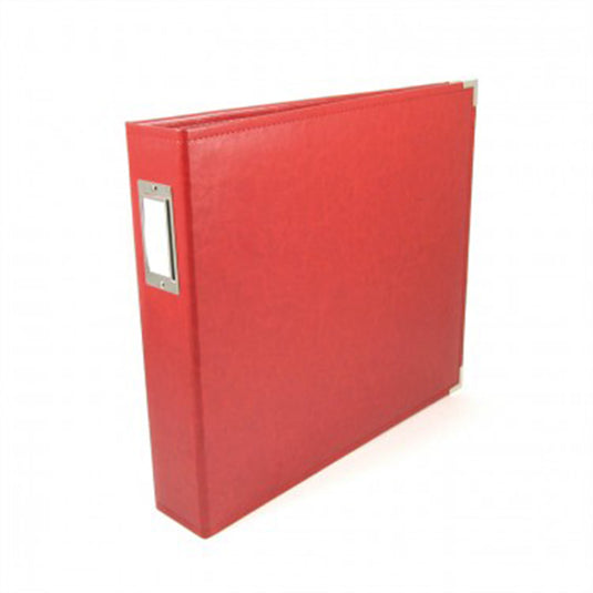 We r makers • classic leather ring album real red 30,5x30,5cm