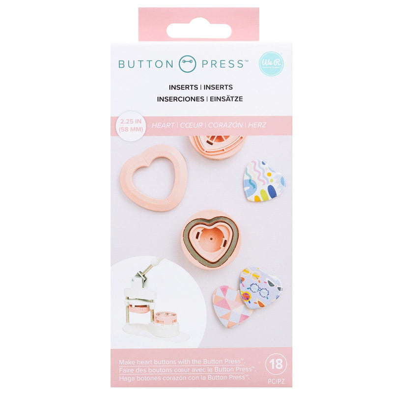 Afbeelding laden in galerijviewer, We r makers • button press inzetstuk hart ø58mm
