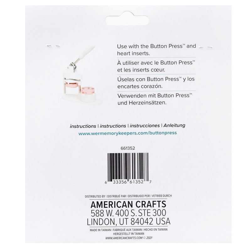 Afbeelding laden in galerijviewer, We r makers • button press navulling hart ø58mm 9pcs
