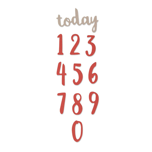 Sizzix • thinlits snijmal penseel nummers set x11