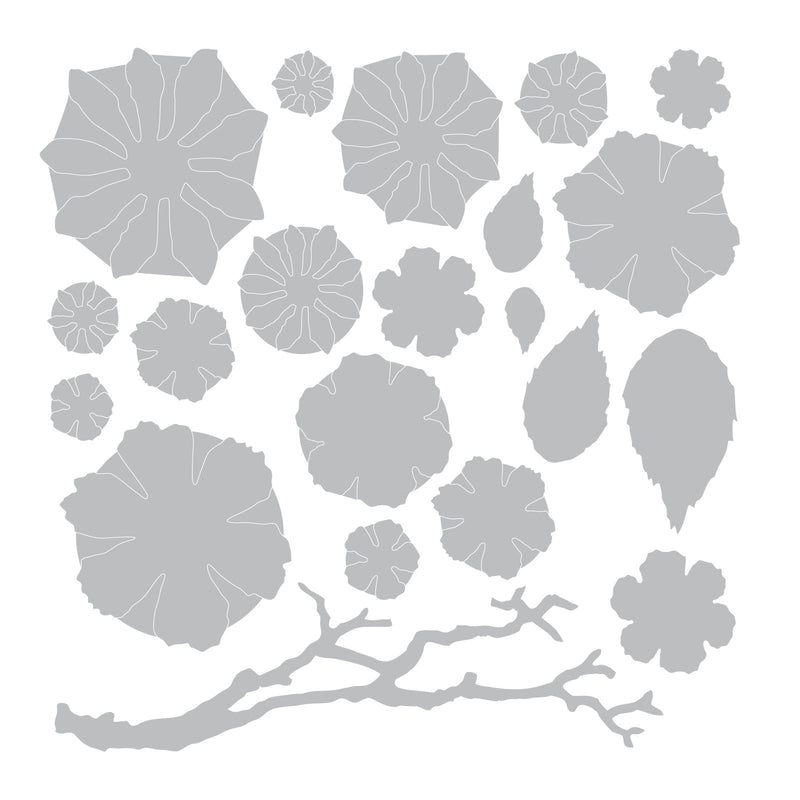 Afbeelding laden in galerijviewer, Sizzix • tim holtz thinlits die set small tattered floral 21pcs
