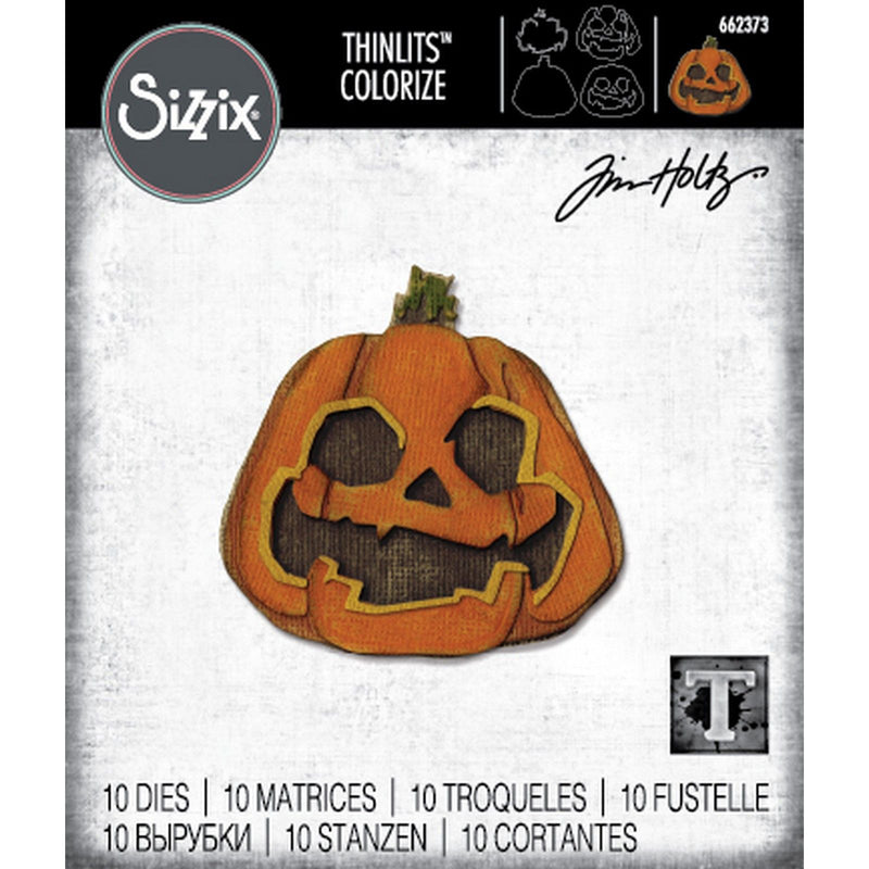 Afbeelding laden in galerijviewer, Sizzix • die set 10pcs layered jack-o-lantern by tim holtz
