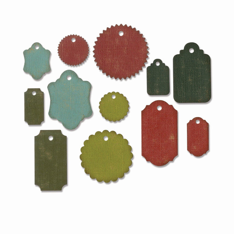 Afbeelding laden in galerijviewer, Sizzix • tim holtz thinlits die set gift tags 12pcs
