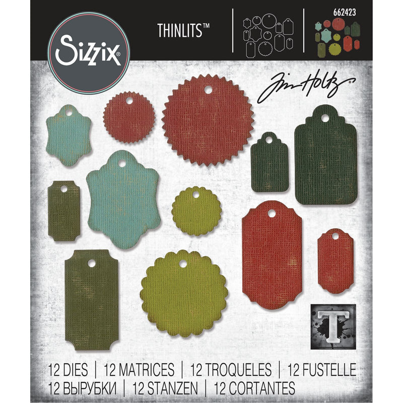 Afbeelding laden in galerijviewer, Sizzix • tim holtz thinlits die set gift tags 12pcs
