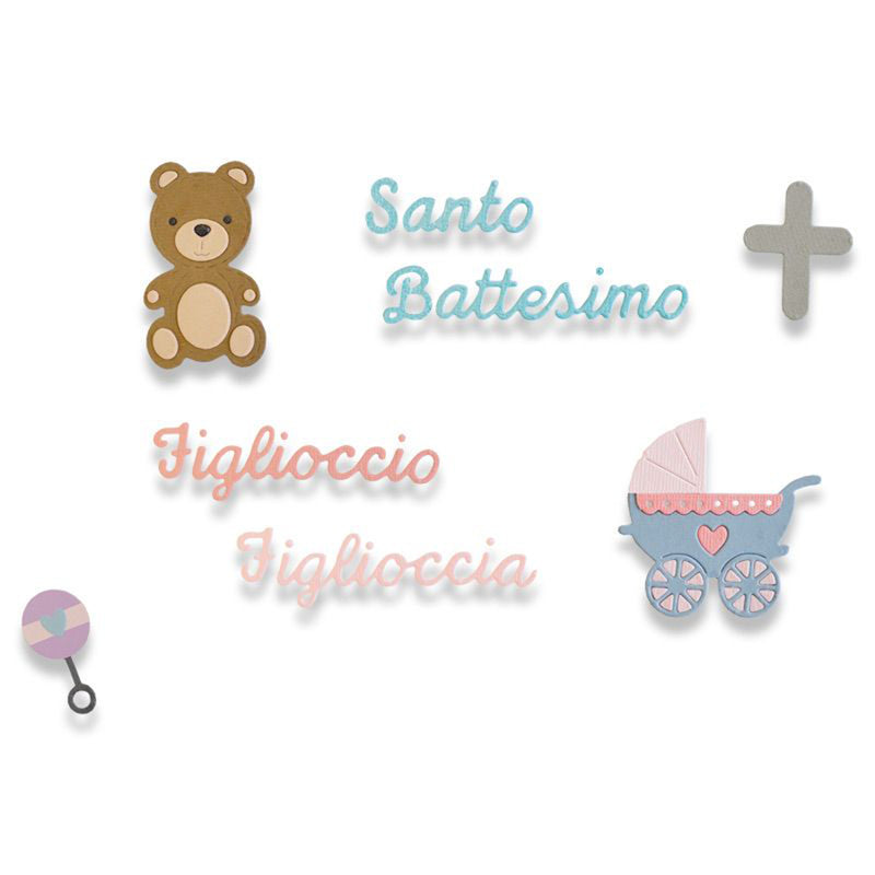 Afbeelding laden in galerijviewer, Sizzix • thinlits snijmal italiaanse set x9 battesimo
