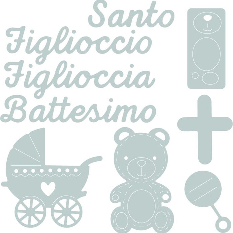 Afbeelding laden in galerijviewer, Sizzix • thinlits snijmal italiaanse set x9 battesimo
