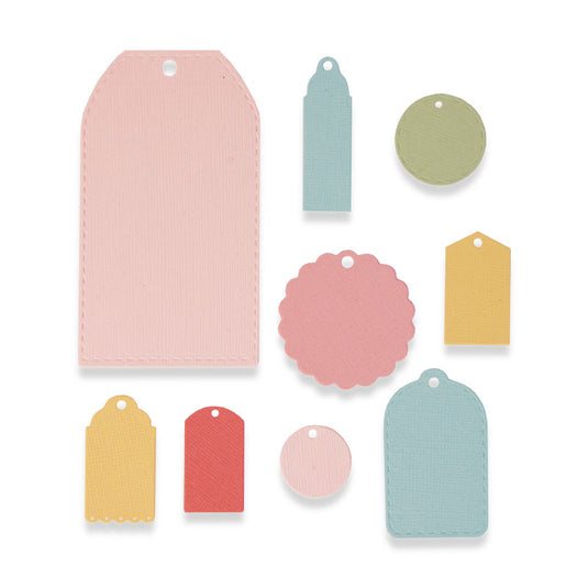 Sizzix • thinlits snijmal labels set x9