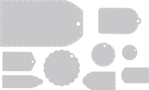 Sizzix • thinlits snijmal labels set x9