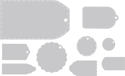 Afbeelding laden in galerijviewer, Sizzix • thinlits snijmal labels set x9
