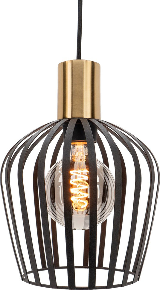 Eglo empoli hanglamp - e27 - ø 20 cm - zwart goud