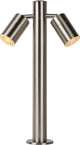 Lucide arne-led - sokkellamp - ø 6,3 cm - led - gu10 - 2x5w 2700k - ip44 - mat chroom