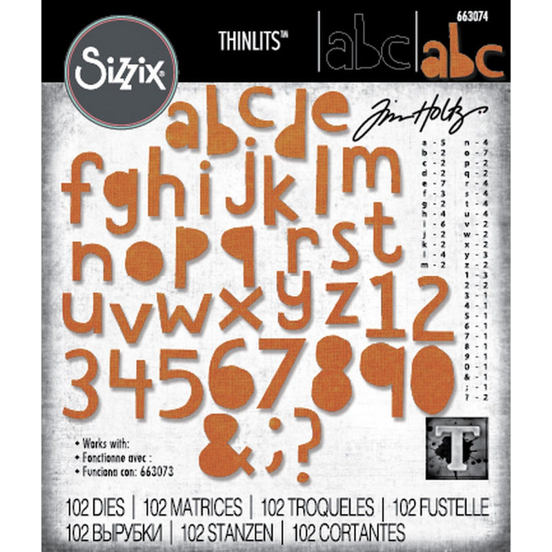 Afbeelding laden in galerijviewer, Sizzix • die set 102pcs alphanumeric cutout lower by tim holtz
