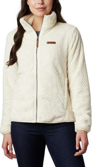 Columbia fire side ii vest dames met rits - sherpa fleece vest dames - outdoorvest - chalk - maat s
