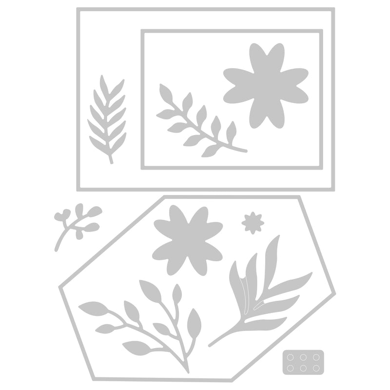 Afbeelding laden in galerijviewer, Sizzix • thinlits snijmal geo bloemenframe
