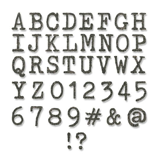 Sizzix • tim holtz thinlits die set alphanumeric tiny type upper