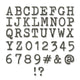 Sizzix • tim holtz thinlits die set alphanumeric tiny type upper
