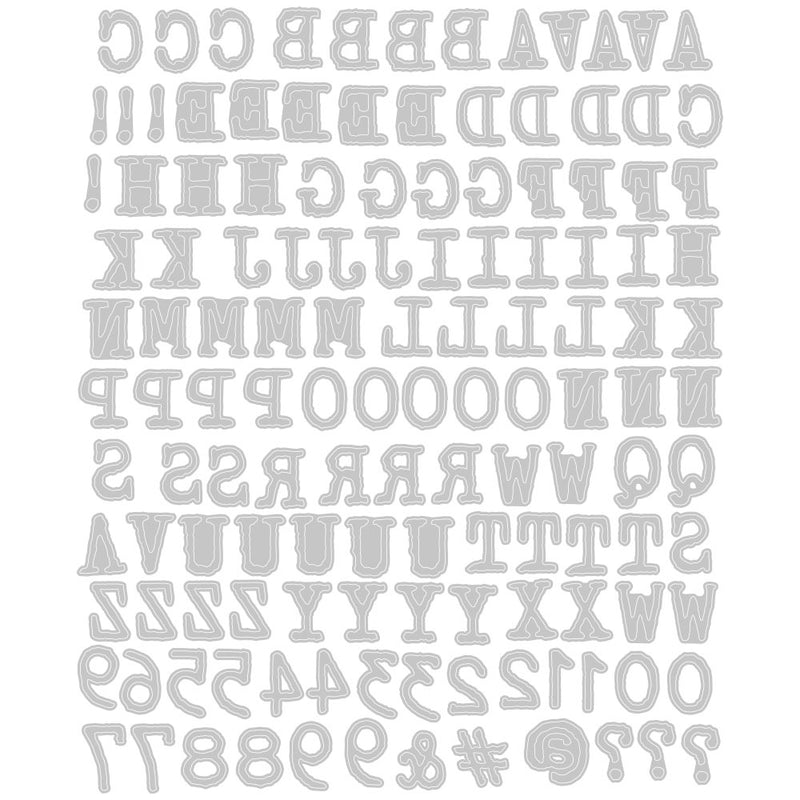 Afbeelding laden in galerijviewer, Sizzix • tim holtz thinlits die set alphanumeric tiny type upper
