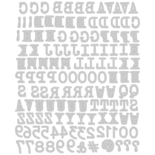 Sizzix • tim holtz thinlits die set alphanumeric tiny type upper