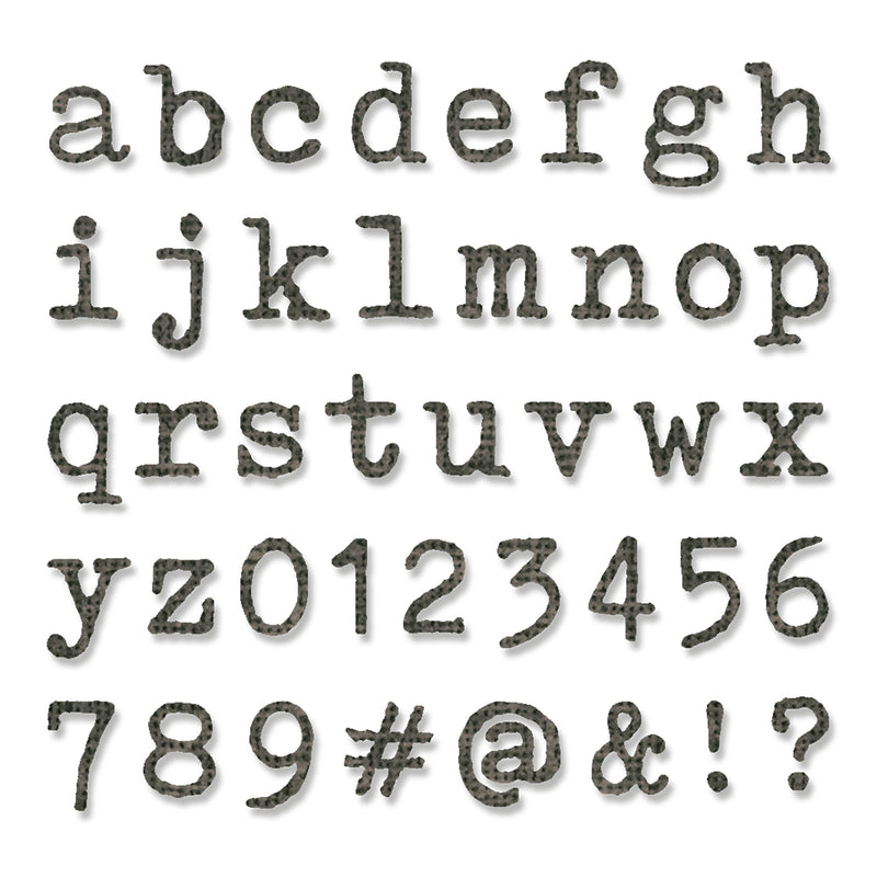 Afbeelding laden in galerijviewer, Sizzix • tim holtz thinlits die set alphanumeric tiny type lower
