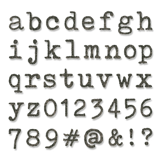 Sizzix • tim holtz thinlits die set alphanumeric tiny type lower