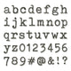 Sizzix • tim holtz thinlits die set alphanumeric tiny type lower