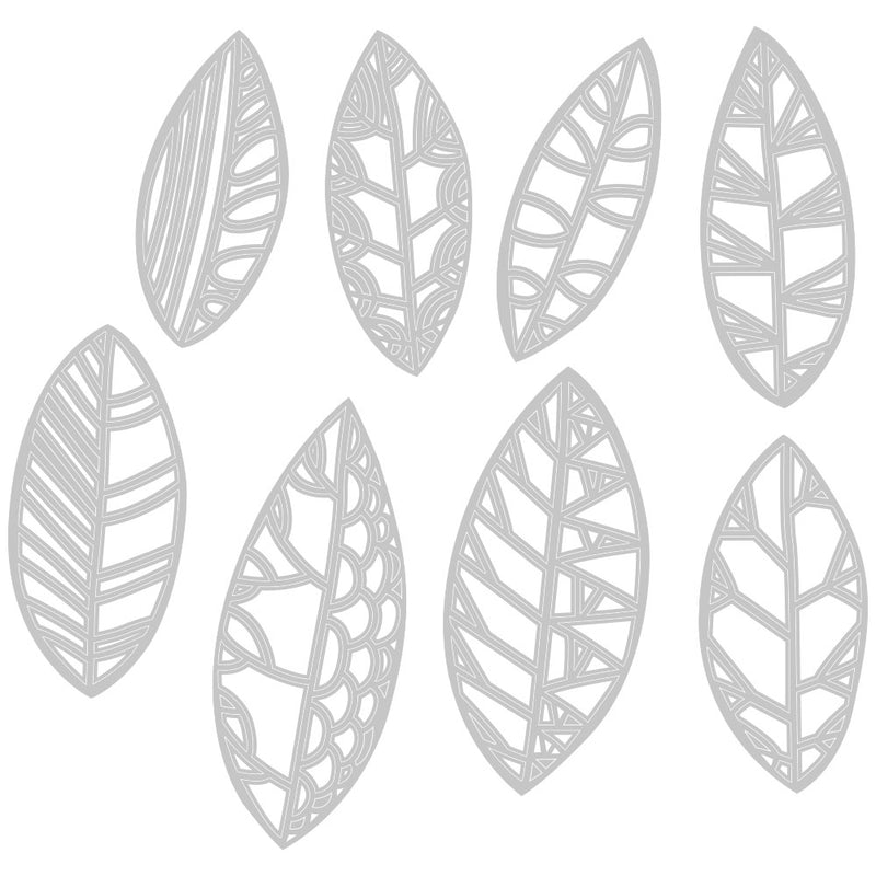Afbeelding laden in galerijviewer, Sizzix • tim holtz thinlits die set cut out leaves 8pcs
