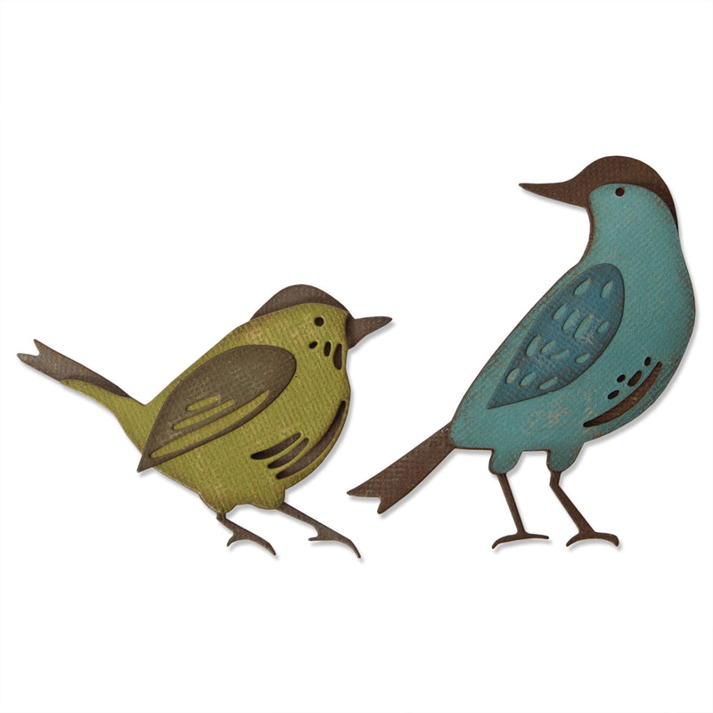Afbeelding laden in galerijviewer, Sizzix • tim holtz thinlits die set feathered friends 6pcs
