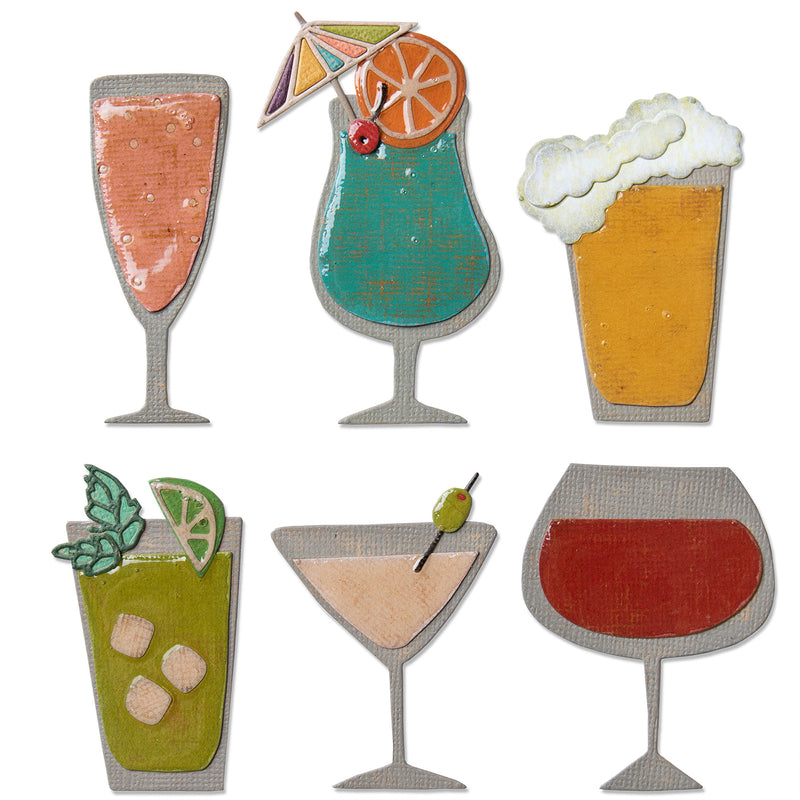 Afbeelding laden in galerijviewer, Sizzix • tim holtz thinlits die set happy hour
