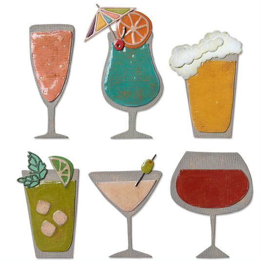 Sizzix • tim holtz thinlits die set happy hour