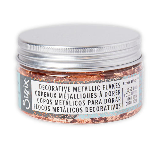 Sizzix • effectz decoratieve metallic vlokken rose gold