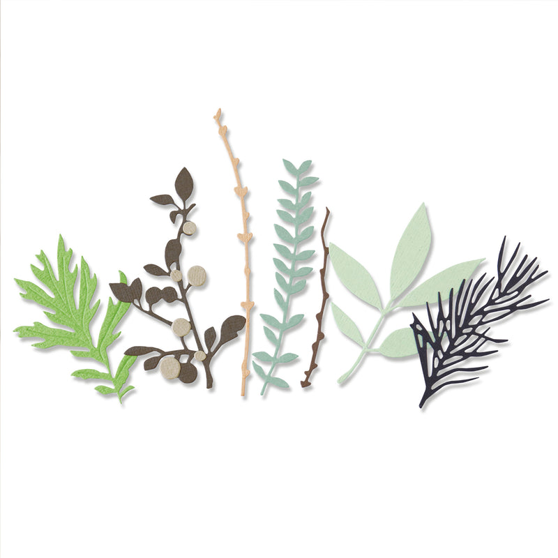 Afbeelding laden in galerijviewer, Sizzix • thinlits die set 9pk hidden leaves
