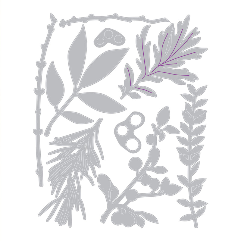 Afbeelding laden in galerijviewer, Sizzix • thinlits die set 9pk hidden leaves
