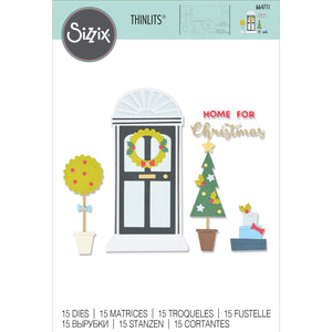 Sizzix • thinlits die set home for christmas
