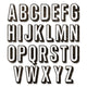 Sizzix • tim holtz thinlits die set alphanumeric shadow upper 26pcs
