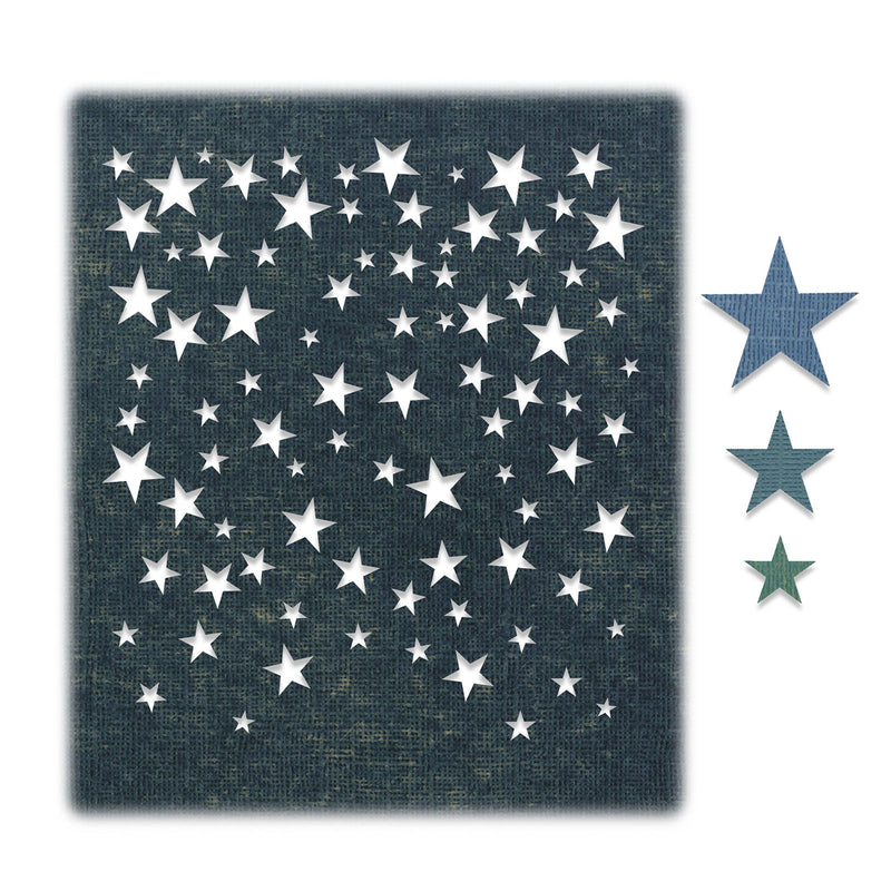 Afbeelding laden in galerijviewer, Sizzix • tim holtz thinlits die set falling stars 4pcs

