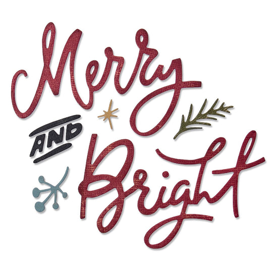 Sizzix • thinlits die set 6pcs merry bright by tim holtz