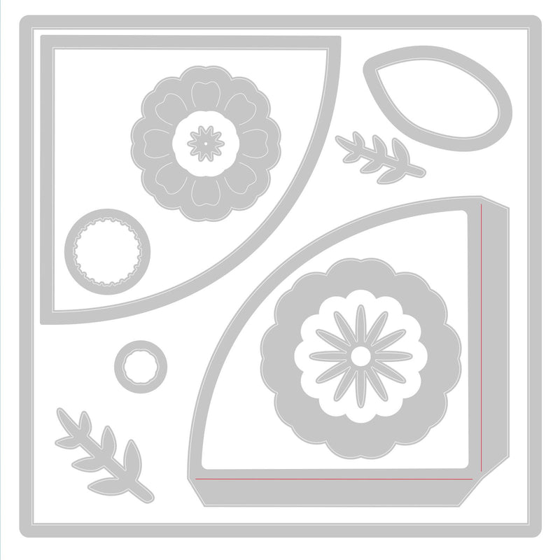 Afbeelding laden in galerijviewer, Sizzix • thinlits die folio page pocket flowers
