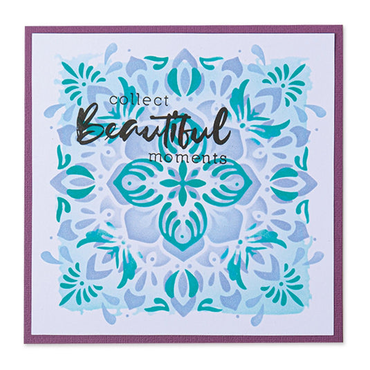 Sizzix • layered stencils mosaic flowers 4stuks