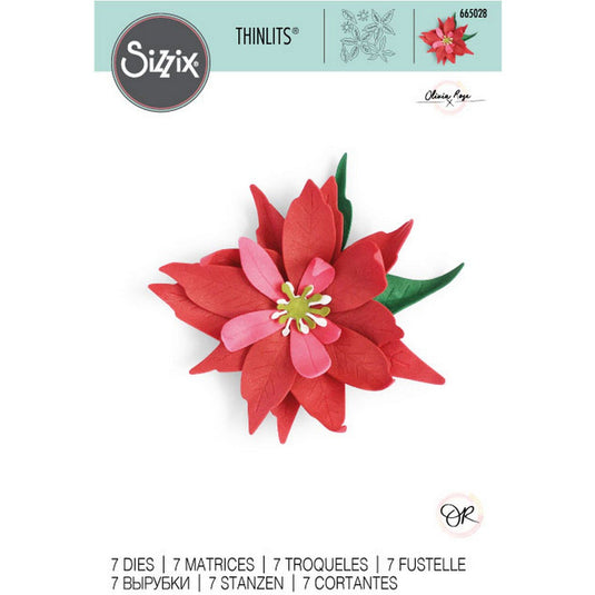Sizzix • thinlits die set poinsettia flower 7pcs