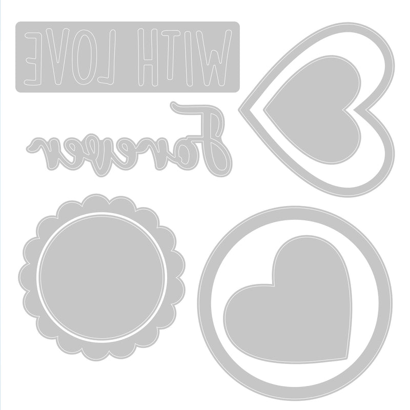 Afbeelding laden in galerijviewer, Sizzix • framelits die stamps set love hearts
