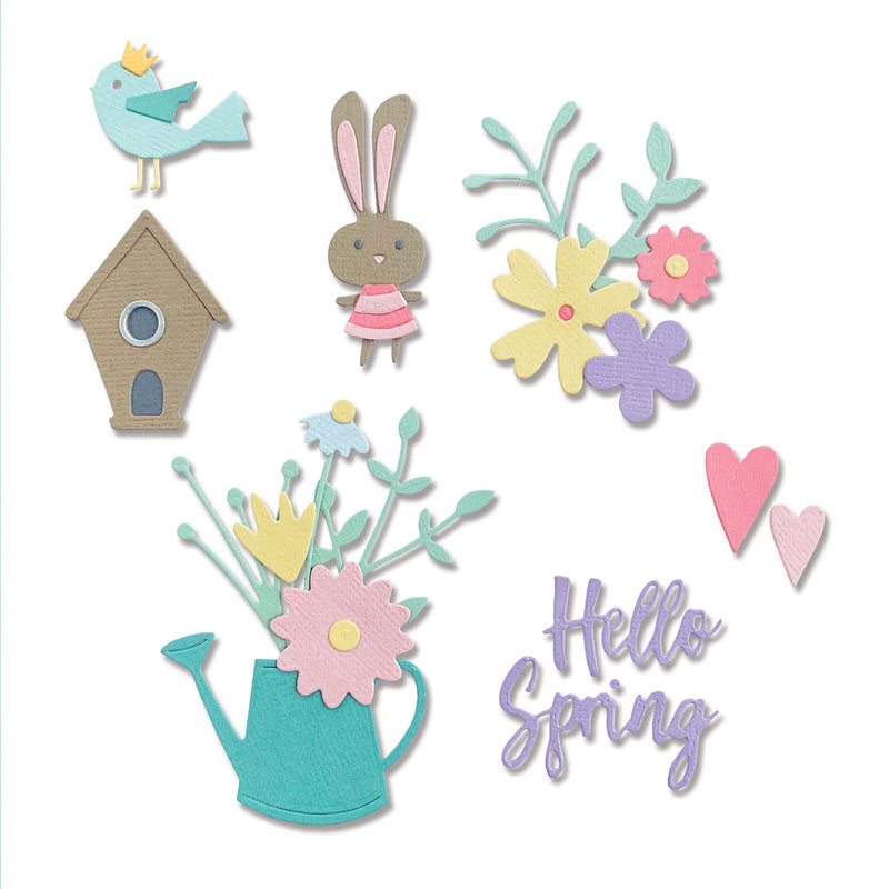 Afbeelding laden in galerijviewer, Sizzix • thinlits die set hello spring
