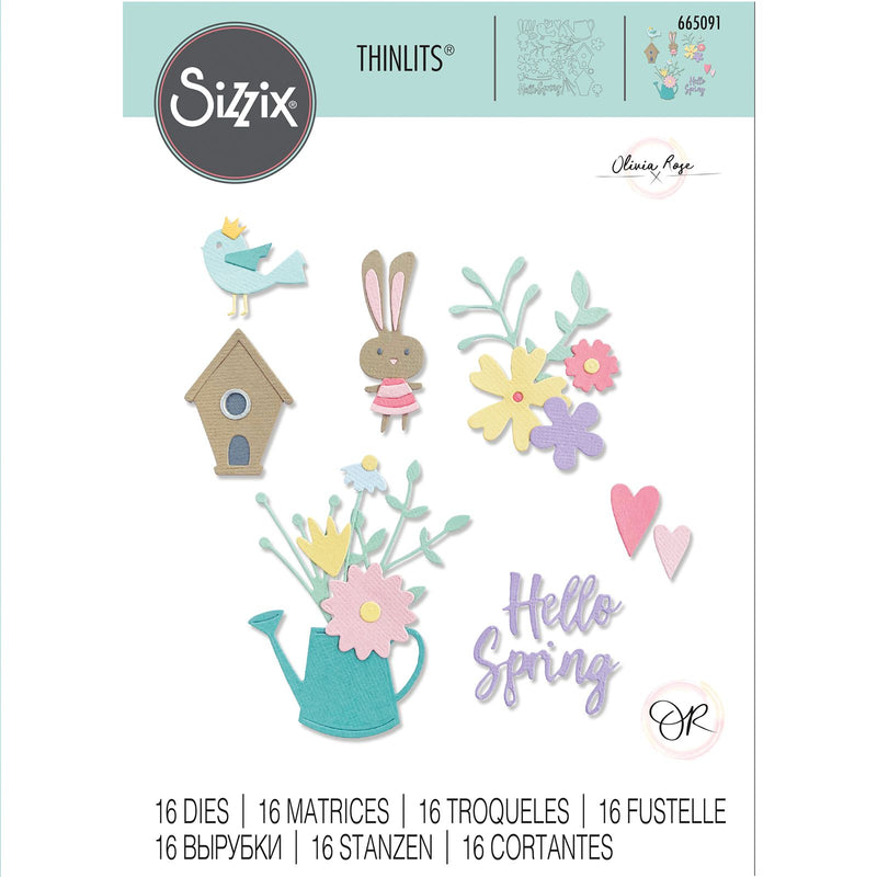 Afbeelding laden in galerijviewer, Sizzix • thinlits die set hello spring
