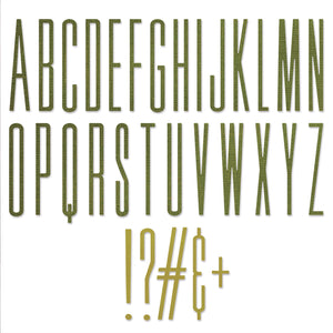 Sizzix • tim holtz thinlits die set alphanumeric stretch upper 31pcs