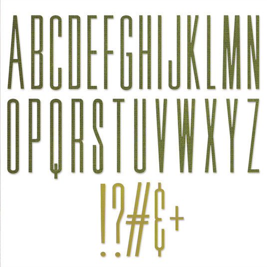 Sizzix • tim holtz thinlits die set alphanumeric stretch upper 31pcs